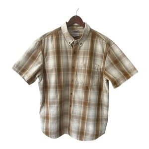 Carhartt Double Pocket Relaxed Fit Button Down Plaid  Shirt Size XL Men